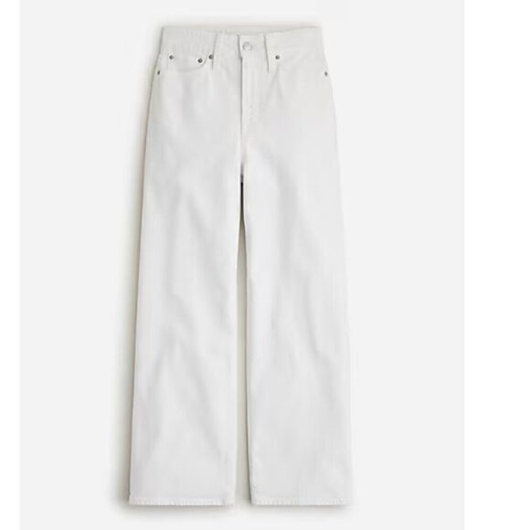 J. Crew Curvy slim wide leg jean in white Size 28 Petite - Picture 1 of 14